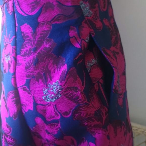 ModCloth pink and navy fit n flare dress - Picture 5 of 7